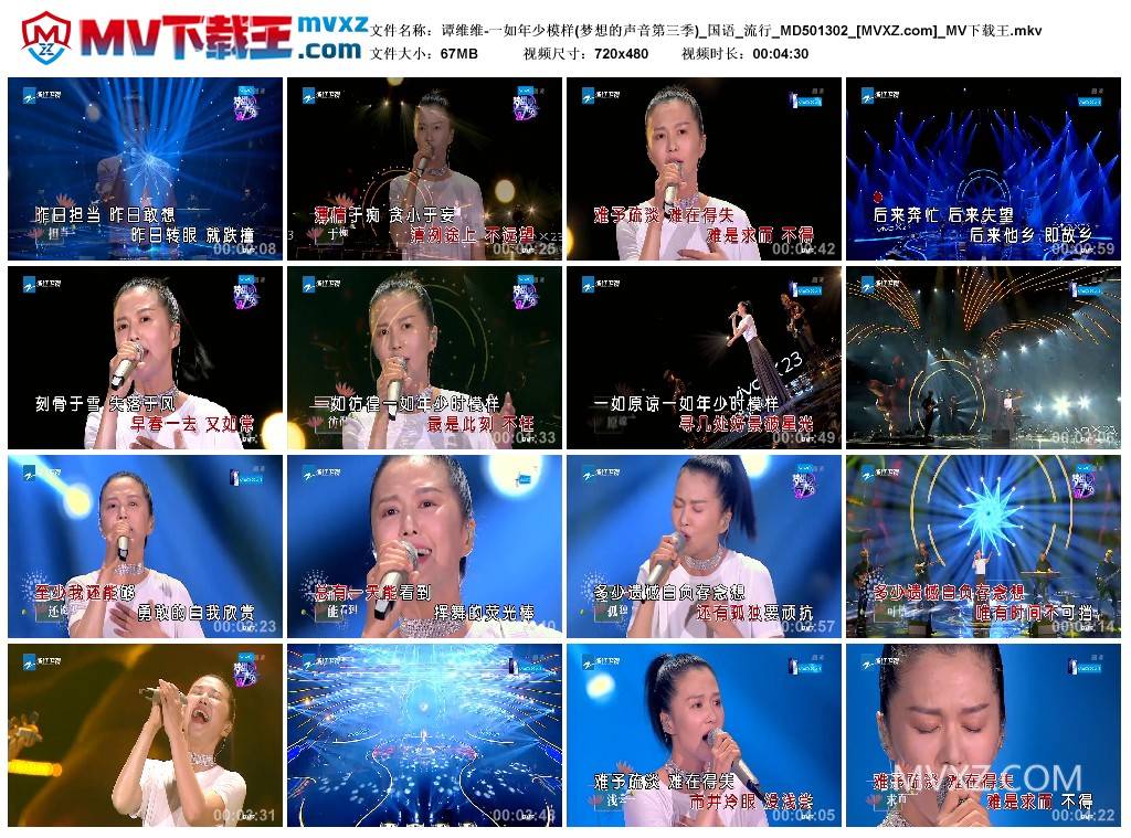 谭维维-一如年少模样(梦想的声音第三季)_国语_流行_MD501302